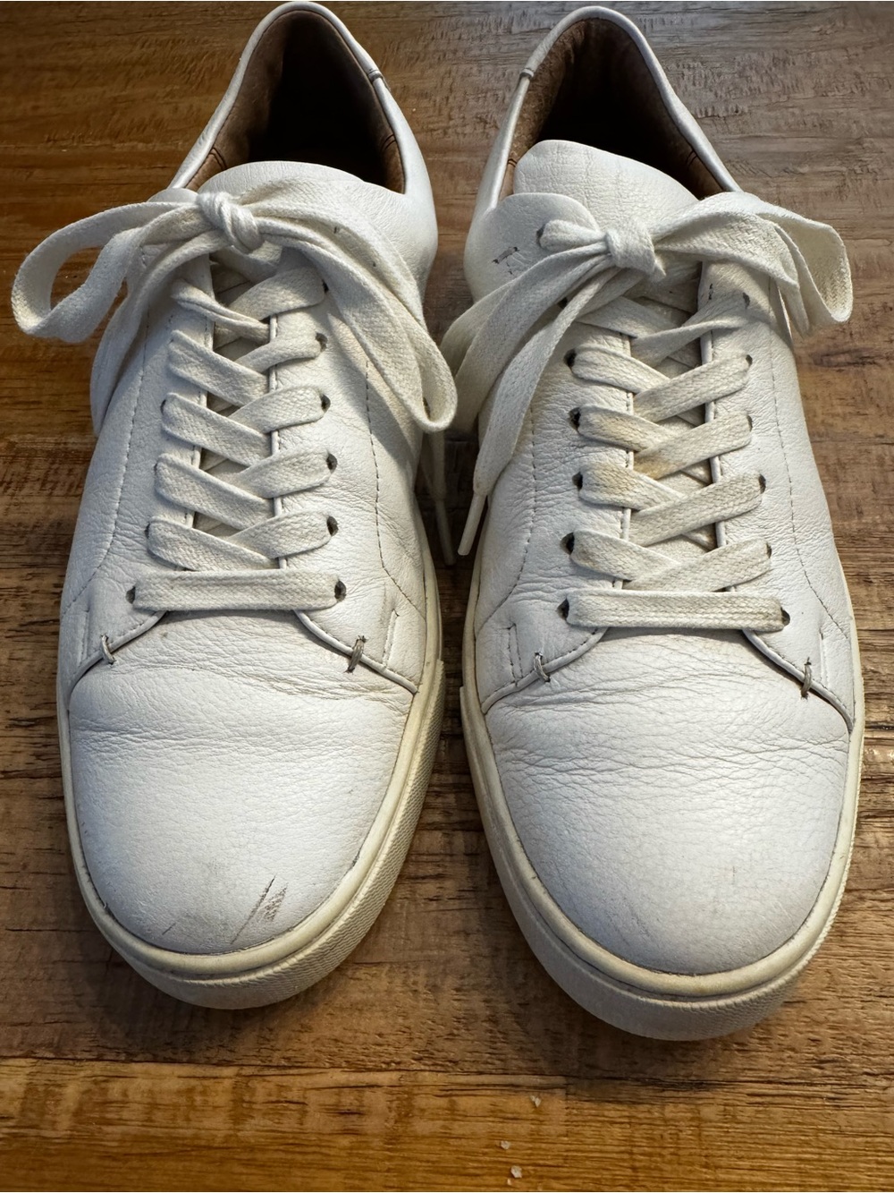 Frye Ivy White Low-Top Lace Up Leather Sneakers Women’s size 8.5